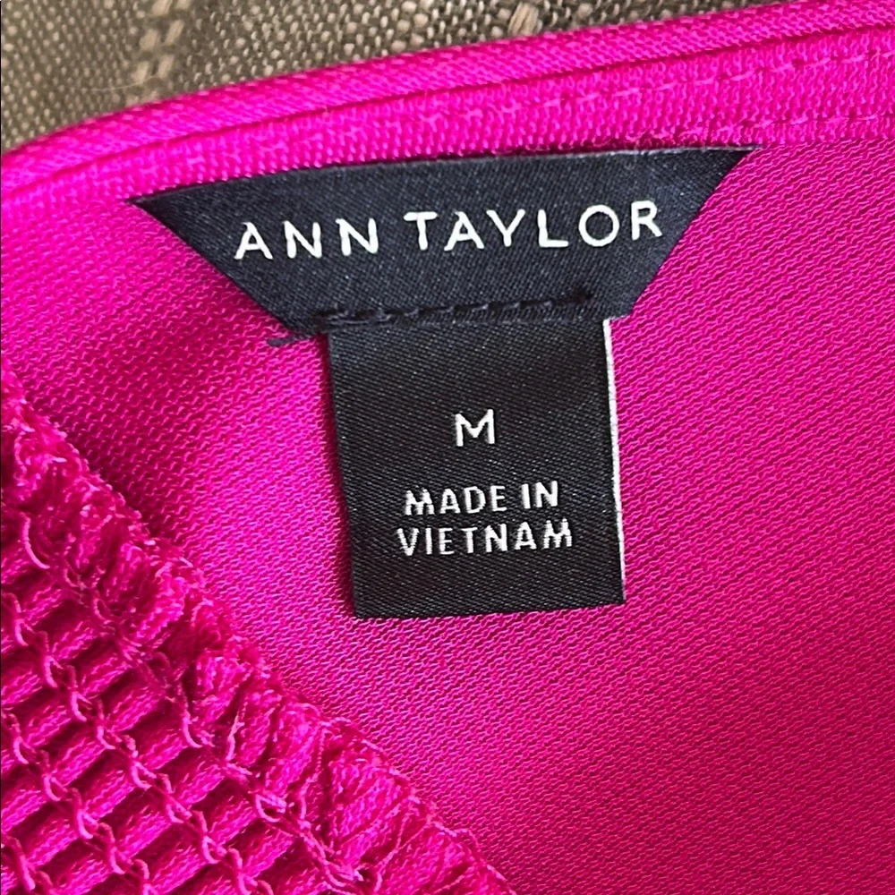Ann Taylor LOFT Pink Flutter Sleeve Blouse Relaxed Style - Picture 5 of 8